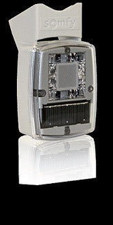 The Ondeis WireFree RTS is a solar powered combination rain and sun sensor compatible with Radio Technology Somfy motorized exterior products, including awnings, rolling shutters and screens.