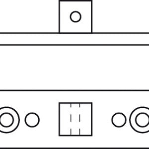 LT50 LO (Max. 35 Nm.) Motor Bracket With Stud Available With Vertical Or Horizontal Pin Hole