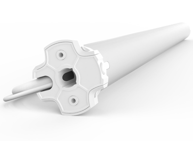 The Rollease MTACRF35-6 is a quiet radio frequency based motor for small to large shades with its 6Nm lifting capacity and 2", 2.5" and 3.25" tube compatibility.