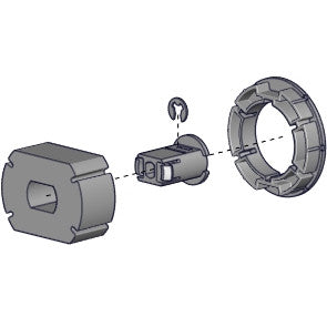 The RollEase Automate Crown & Drive Set for 25mm DC Motor in S45 Tube.