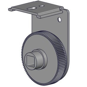 Bracket with adjuster wheel for single shades (Easy Spring Plus) - white