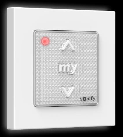 Somfy Smoove 1 RTS Pure II Wall Switch with Frame #1871361