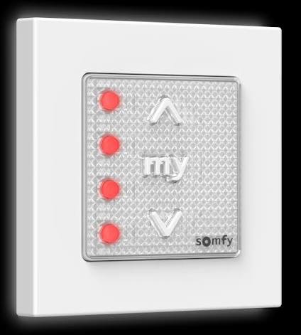 Somfy Smoove 4 RTS Pure II Wall Switch with Frame #1871381