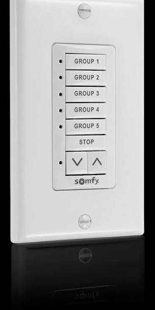 Somfy SDN V2 DecoFlex Digital Keypad, 8-Button Group Control White