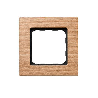 Amber Bamboo finish frame for the Smoove RTS wall switch module.