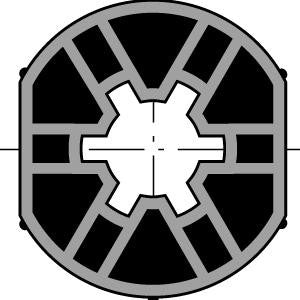 40mm Round Drive, to be used with an Idler End Cap - LS40 Motors