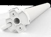 35mm AC Tubular motor with mechanical limits.