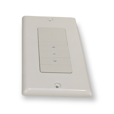 Switch works with Rollease-Acmeda RF enabled motors. Connects wirelessly.