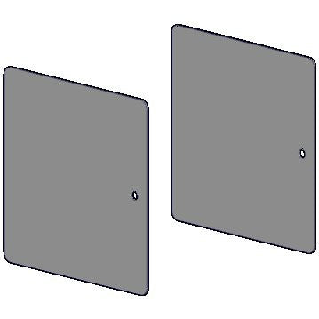 R-Series 3" square fascia face plate pair. Bracket cover for RB561 and RB361 fascia brackets.