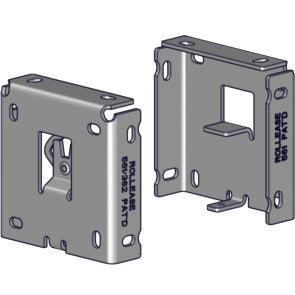 Rollease R16 R-Series 3" square fascia bracket set. Used for R16 clutch for Rollease roller shade systems with 3" fascia.