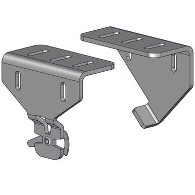 Heavy duty R-Series mounting bracket set zinc finish. For use with heavier/larger shades. For use with R16/R24 chain/clutch shades.