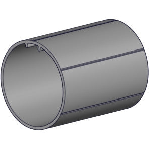 2.0" OD profiled aluminum tube 6' length - no tape.