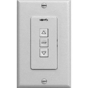 ST30 Up/Stop/Down Wall Switch (Ivory) Decora-style wall switch compatible with Somfy's Sonnese 30DCT motors.  Ivory