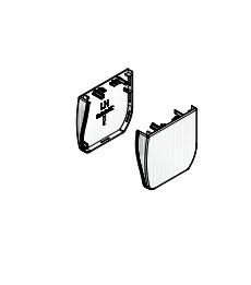 Louvolite Wrapped full fascia (32/40) bracket covers. -RH & LH for use with RM2108