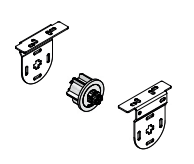 Louvolite System 40 Motor Pack. Includes 40mm idle ends, 40mm control brackets + System 40mm idle end body assembled.