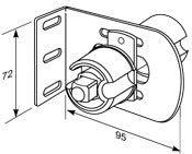 LT 50 Adjustable Intermediate Support Bracket 2 or 2.5 Inch Tube