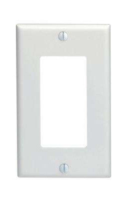 Plastic white face plate for Decora style paddle switches.